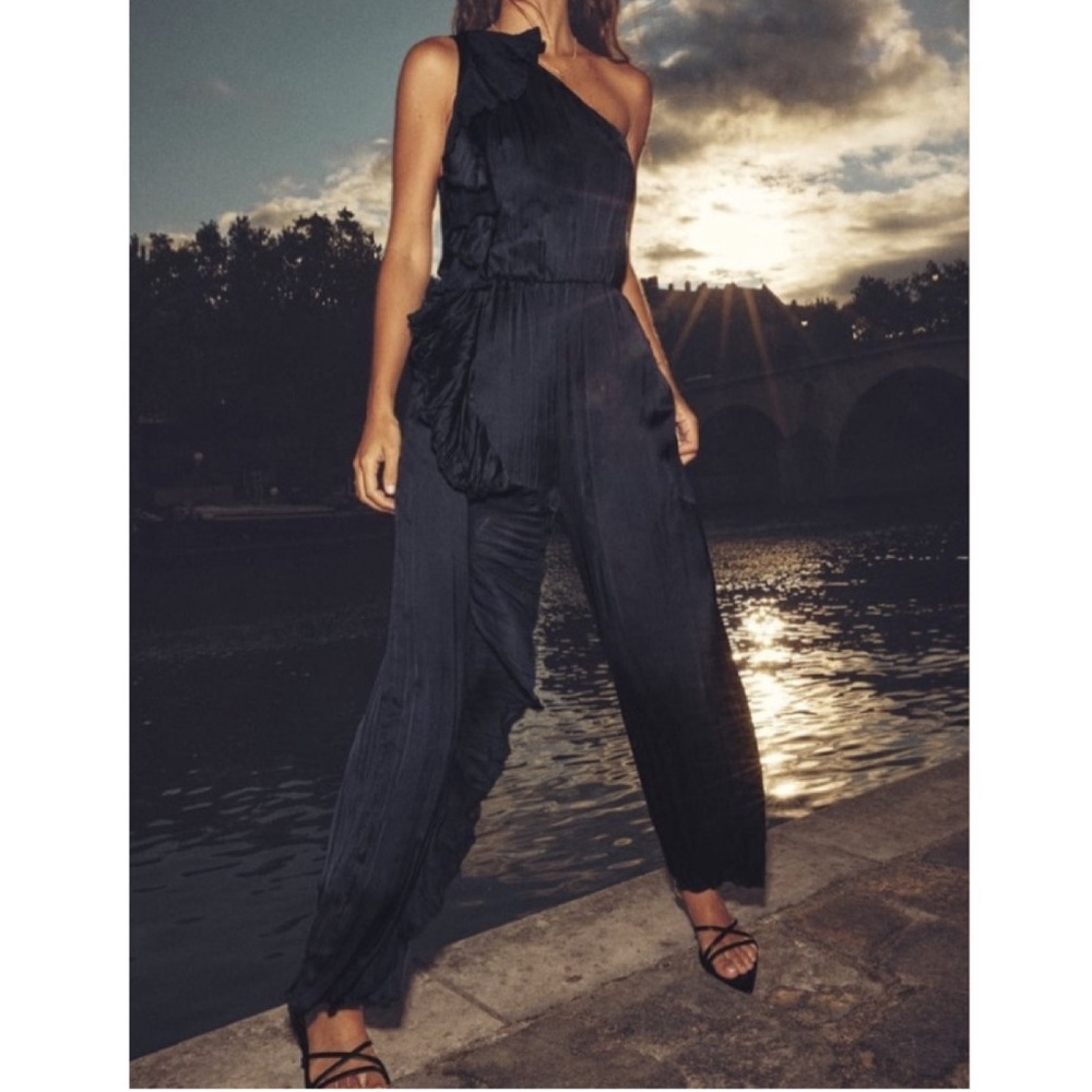 NWT -Zara Navy Jumpsuit